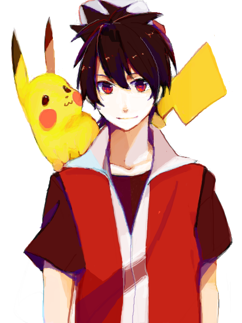 1boy, baseball_cap, black_hair, gen_1_pokemon, hat, male_focus, nintendo, panko