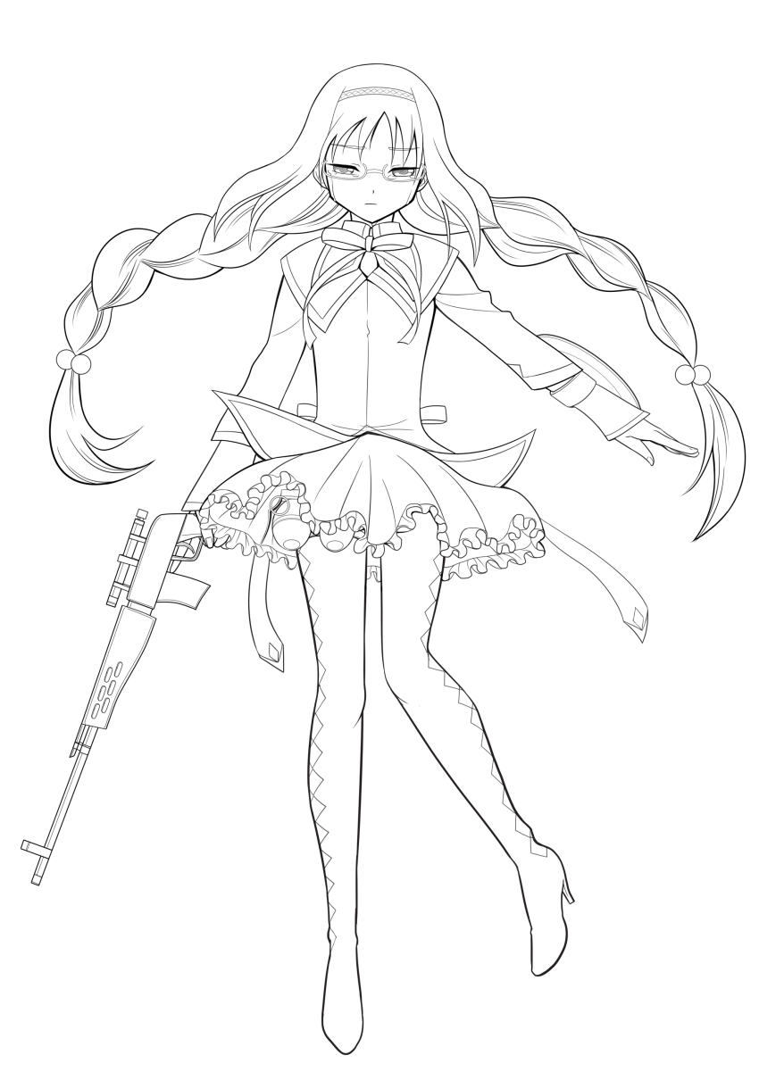 10s, 1girl, absurdres, akemi_homura, akemi_homura_(magical_girl), argyle_clothes, argyle_pantyhose, bad_id