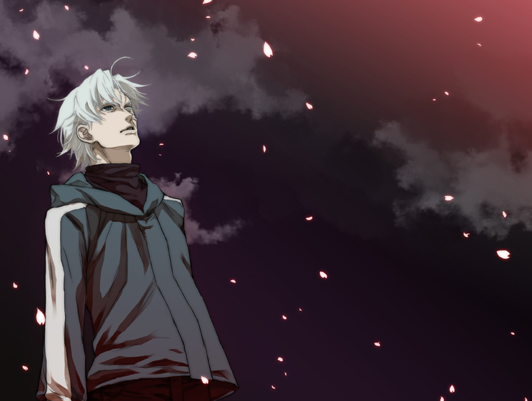 1boy, black_eyes, fate/zero, fate_(series), heterochromia, hood, hoodie, male_focus