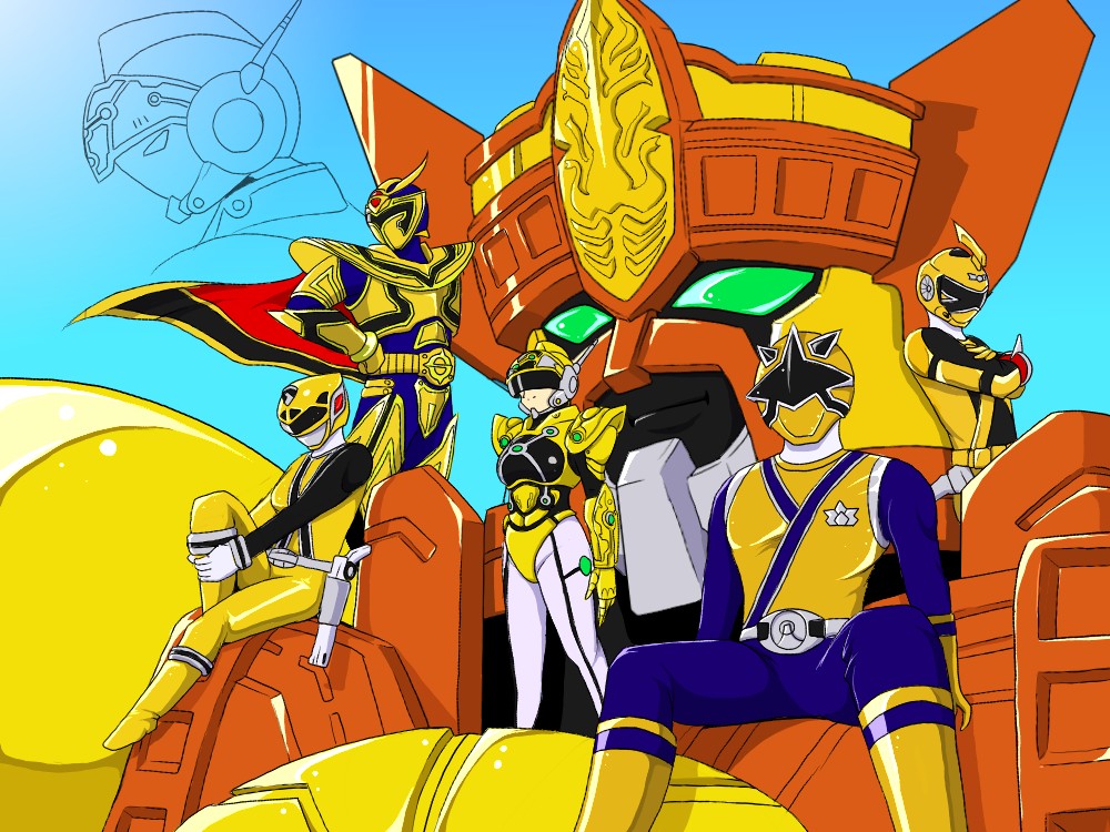 dekagold, engine_sentai_go-onger, gold, gold_super_sentai, kyuukyuu_sentai_gogofive, magishine, mahou_sentai_magiranger, samurai_sentai_shinkenger, tokusatsu, shinkengold, super_sentai, tagme, tokusou_sentai_dekaranger, zuban