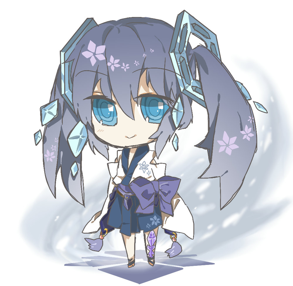 1girl, blue_eyes, blue_hair, dance_princess_of_the_ice_barrier, duel_monster, female_focus, hamugoma2000, matching_hair/eyes