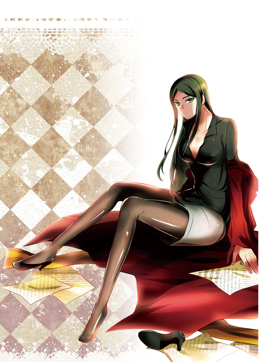 1girl, bad_id, bad_pixiv_id, breasts, cleavage, fate/zero, fate_(series), genderswap