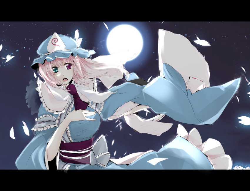 1girl, alternate_eye_color, aqua_eyes, bad_id, bad_pixiv_id, female_focus, full_moon, hat