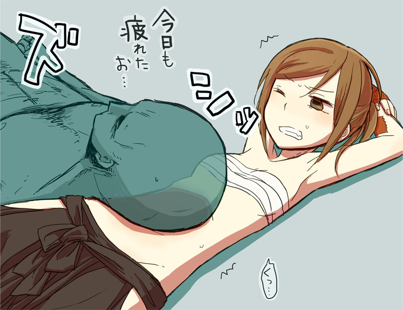 1boy, 1girl, armpits, atlus, bad_id, bad_pixiv_id, bald, bare_shoulders