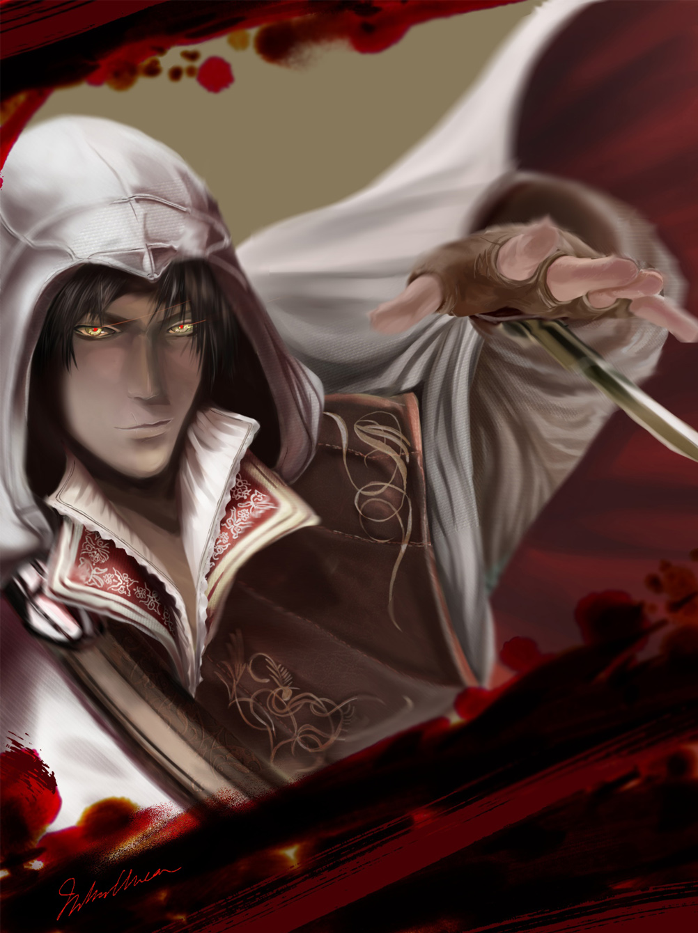 1boy, assassin's_creed, assassin's_creed_(series), assassin's_creed_ii, cloak, ezio_auditore_da_firenze, gloves, gtxoxo
