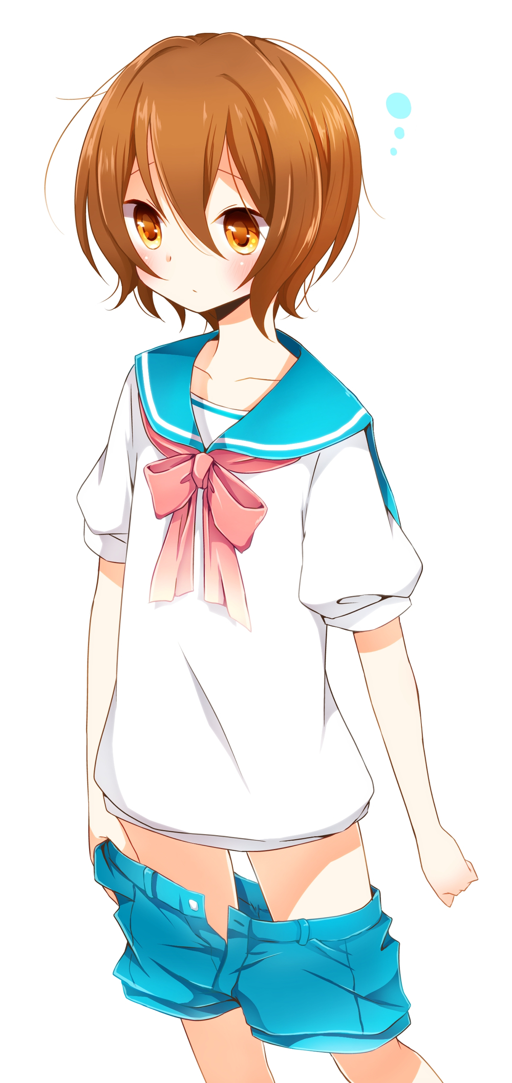 1boy, akane_(goma), bad_id, bad_pixiv_id, blush, brown_hair, goma_(11zihisin), highres