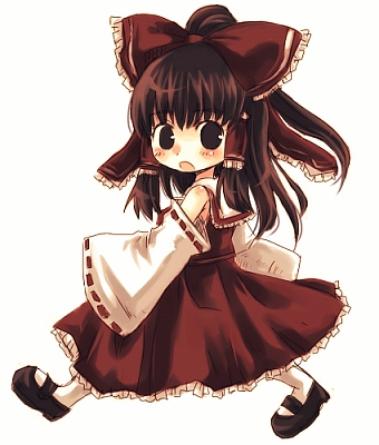 1girl, chibi, female_focus, hajime_(hajime_doh), hakurei_reimu, lowres, solo, touhou