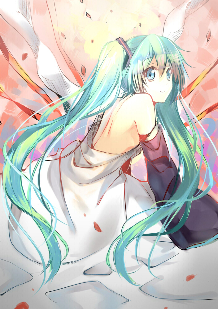 1girl, bad_id, bad_pixiv_id, detached_sleeves, female_focus, green_eyes, green_hair, hatsune_miku