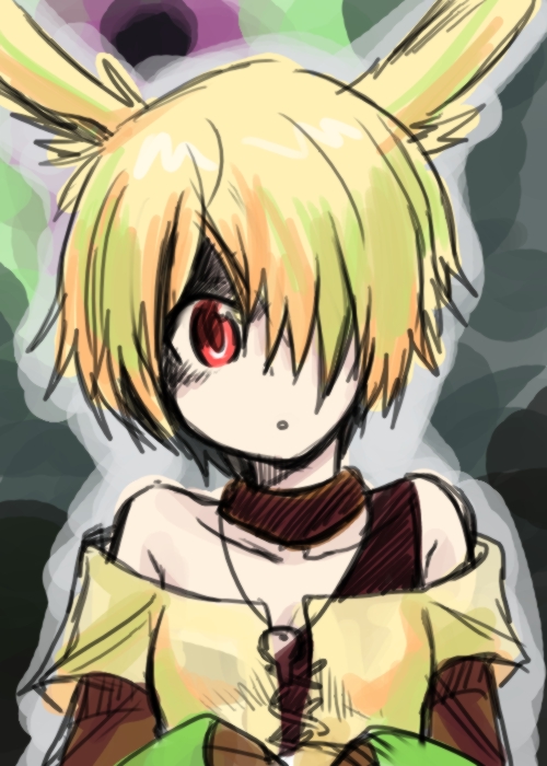 animal_ears, blonde_hair, droll_&amp;_lock_bird, duel_monster, red_eyes, short_hair, yu-gi-oh!, yuu-gi-ou, yu-gi-oh!_duel_monsters