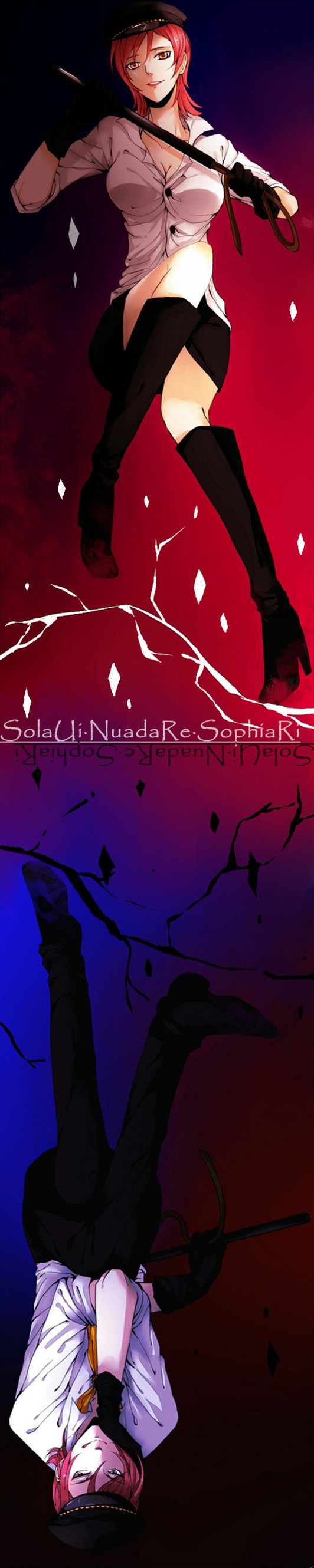 1boy, 1girl, absurdres, bad_id, bad_pixiv_id, bdsm, black_gloves, boots