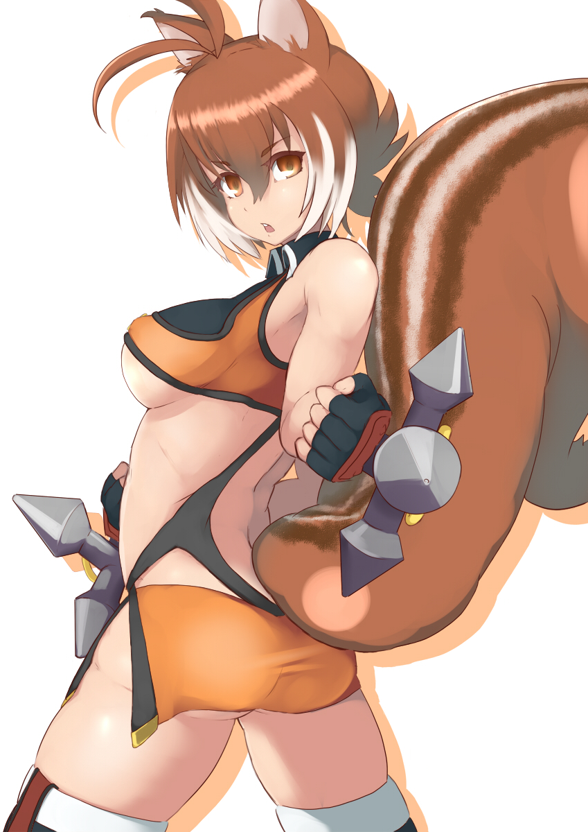 1girl, animal_ears, antenna_hair, arc_system_works, blazblue, blazblue:_continuum_shift, breasts, brown_eyes