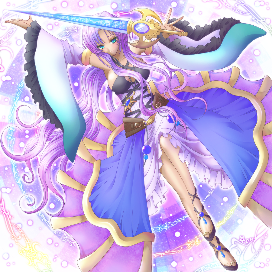 duel_monster, gishki_natalia, long_hair, ritua_natalia, sword, weapon, white_hair, yu-gi-oh!