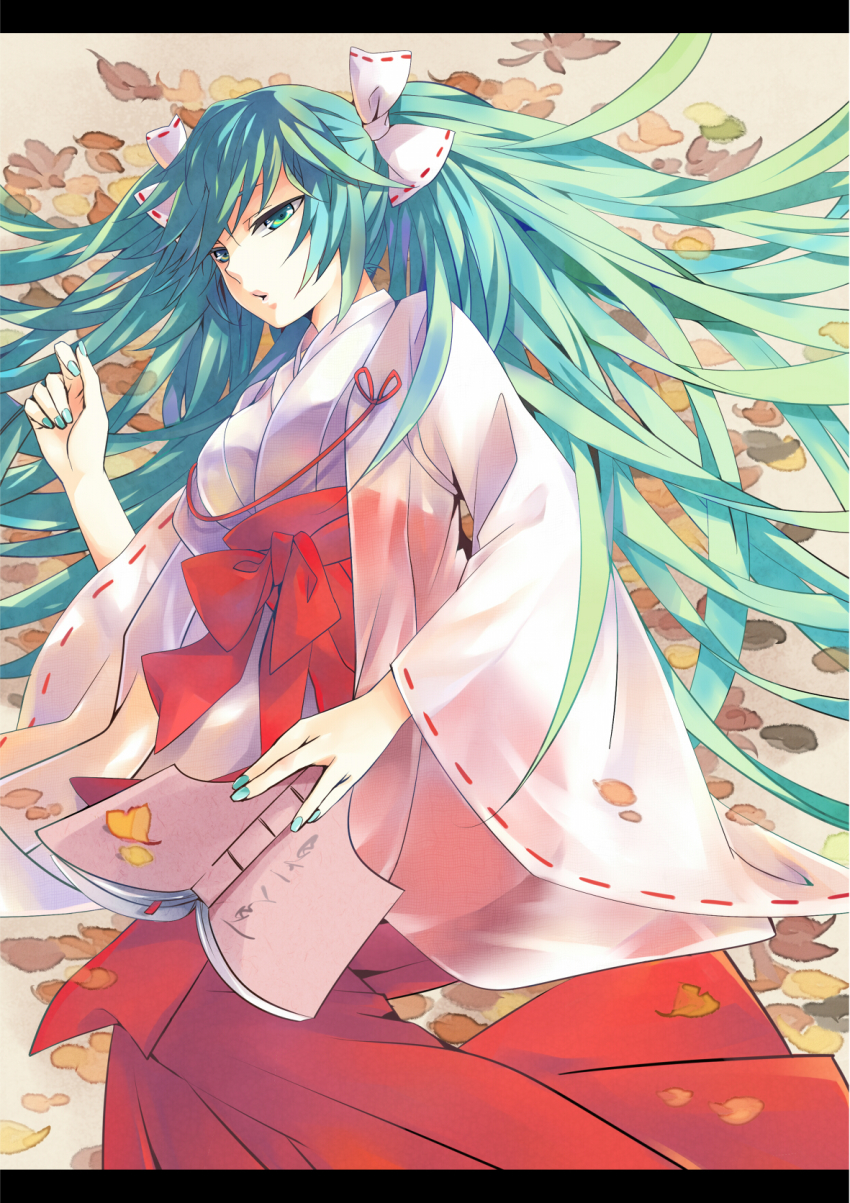 1girl, book, bow, female_focus, green_eyes, green_hair, hair_bow, hatsune_miku