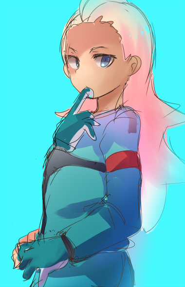 1boy, bad_id, bad_pixiv_id, blue_eyes, dragonlink, gloves, goalkeeper, inazuma_eleven