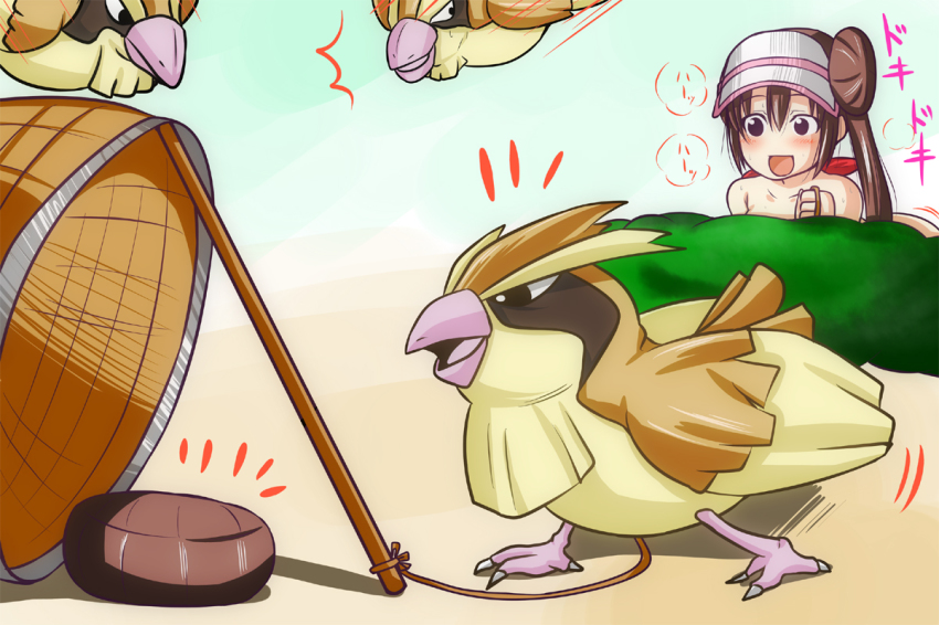 10s, 1girl, :d, ^^^, ass_shake, asymmetrical_hair, blush, brown_eyes