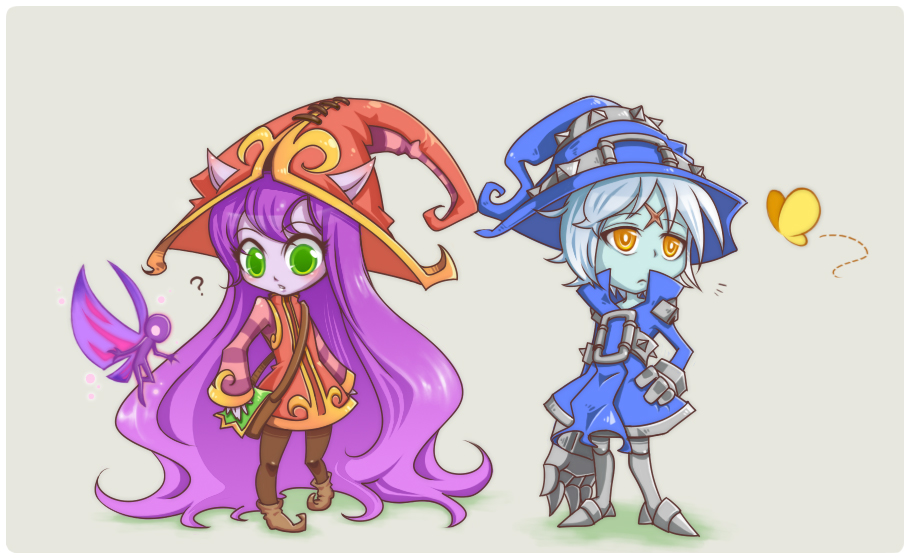 1boy, 1girl, ?, bag, blue_skin, bug, butterfly, colored_skin