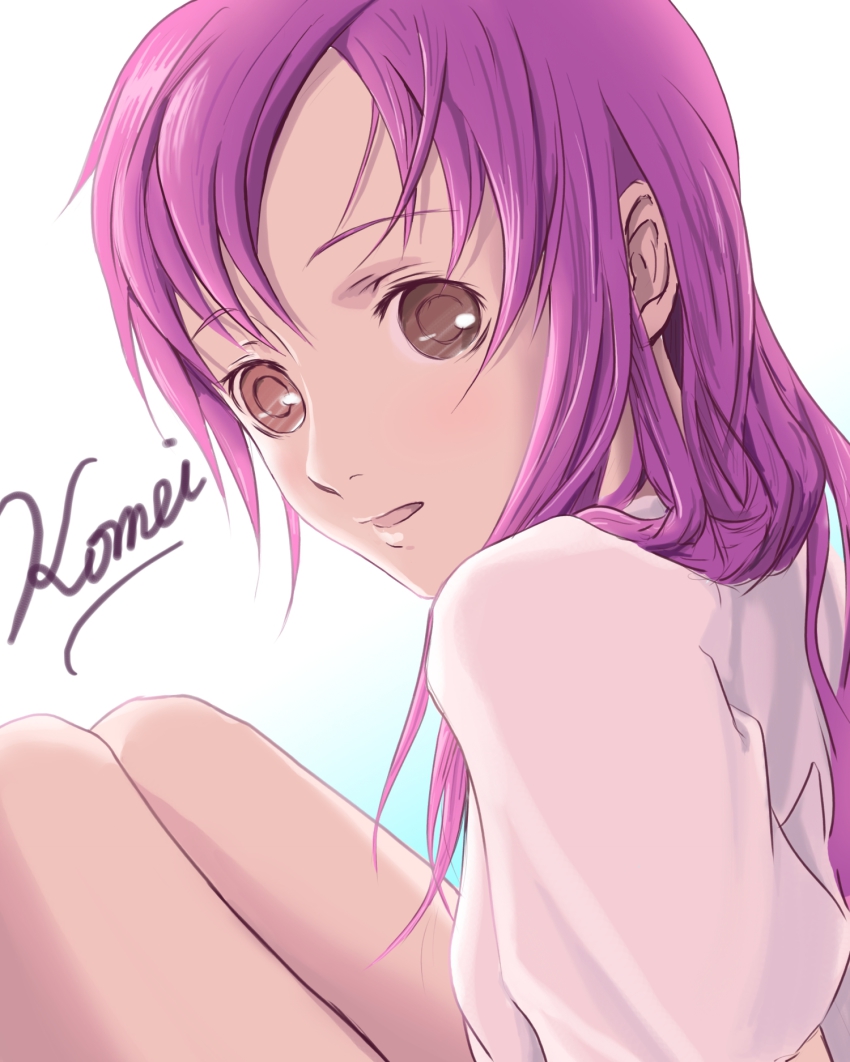 1girl, brown_eyes, female_focus, highres, long_hair, miyahara_koumei, original, purple_hair