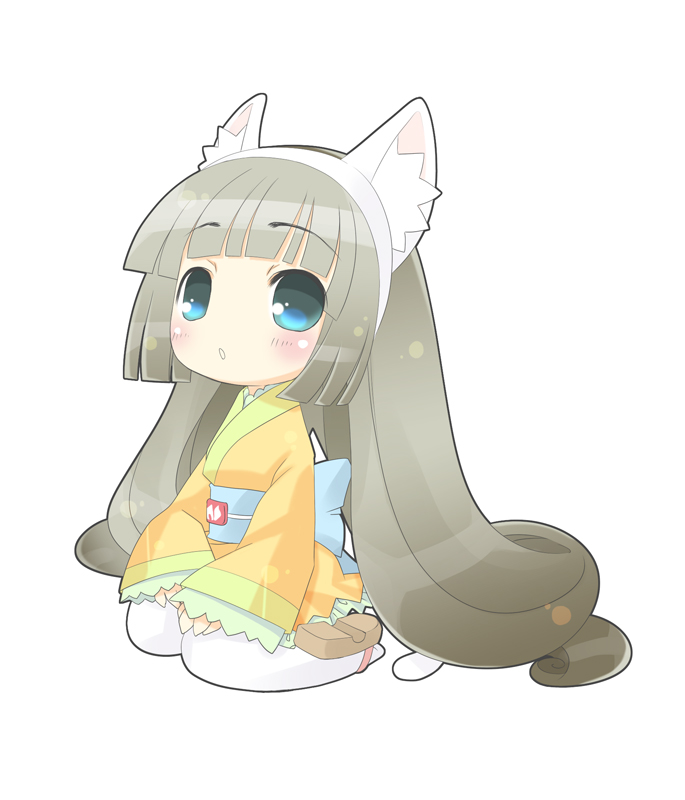 1girl, animal_ears, bad_id, bad_pixiv_id, blush, cat_ears, cat_tail, chibi