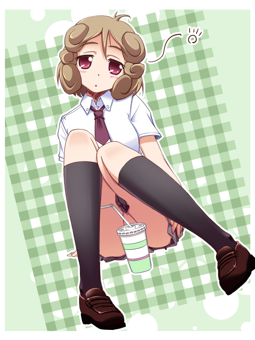 10s, 1girl, 2ccp, blush, brown_hair, censored, convenient_censoring, ezaki_hitomi