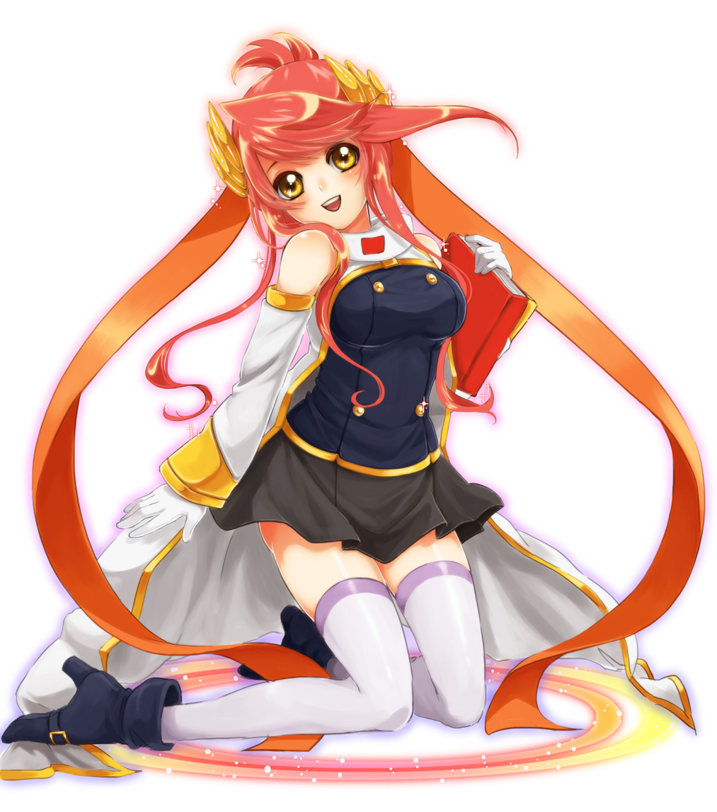 1girl, :d, bad_id, bad_pixiv_id, bare_shoulders, black_skirt, blush, book