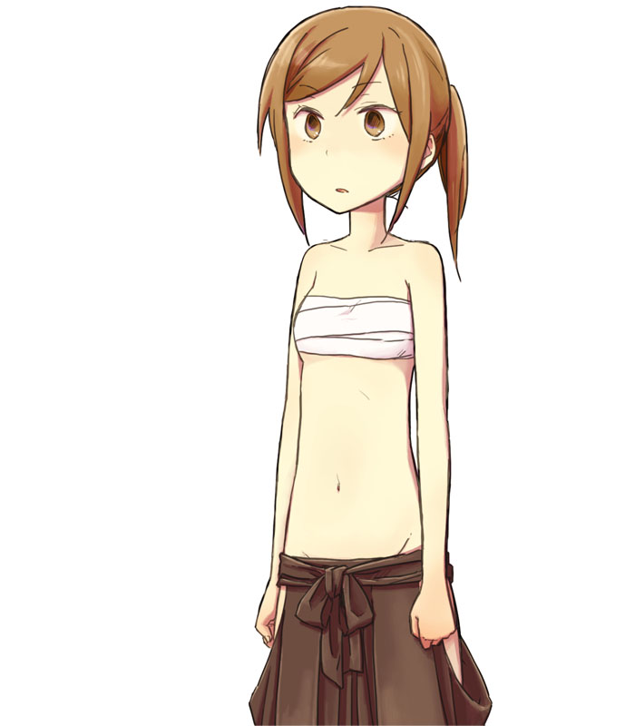 1girl, atlus, bad_id, bad_pixiv_id, bandages, bare_shoulders, brown_eyes, brown_hair