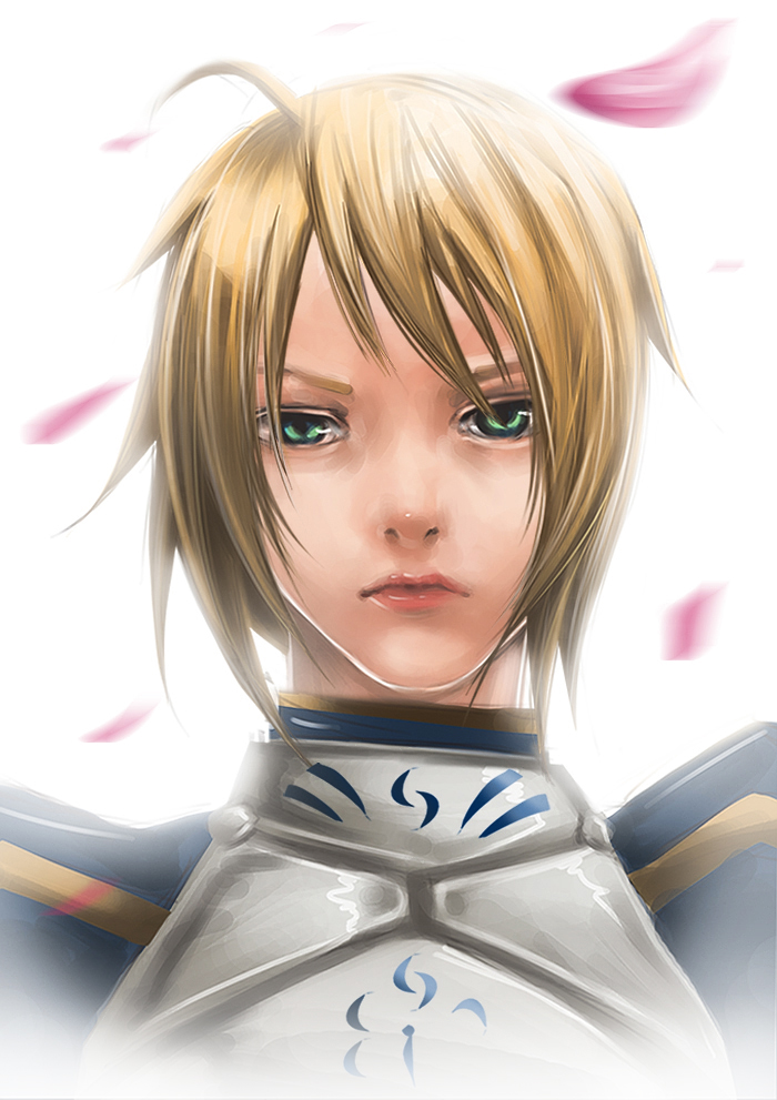 1girl, ahoge, armor, artoria_pendragon_(fate), bad_id, bad_pixiv_id, blonde_hair, dress