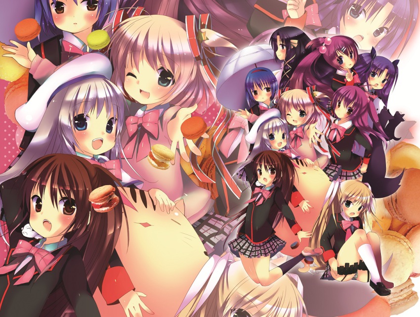 6+girls, belka_(little_busters!), cat, dog, doruji, futaki_kanata, inui_achu, kamikita_komari
