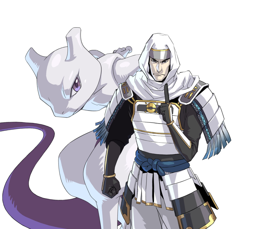 1boy, 1other, armor, gen_1_pokemon, highres, legendary_pokemon, male_focus, mewtwo