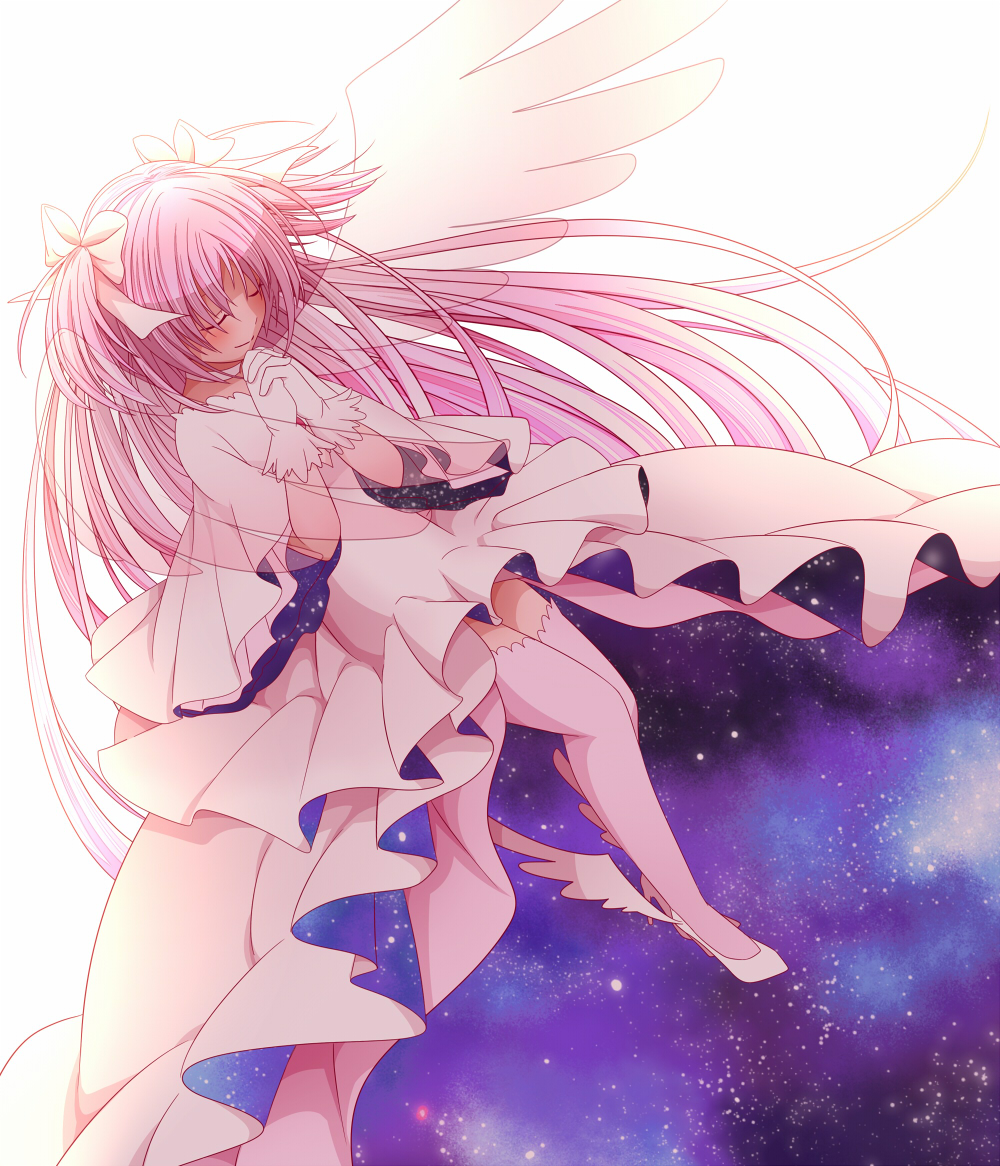 10s, 1girl, boots, bow, choker, closed_eyes, dress, female_focus