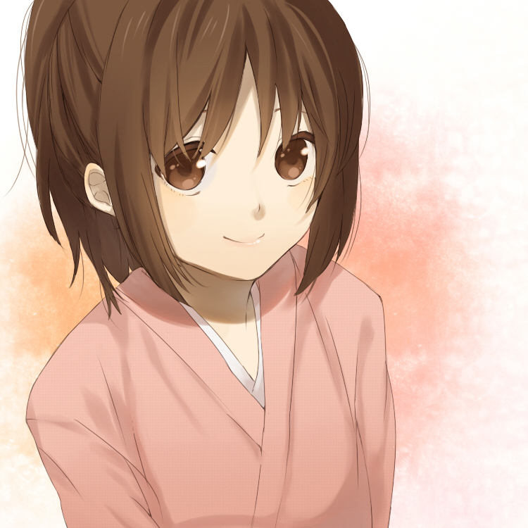 10s, 1girl, brown_eyes, brown_hair, female_focus, hakuouki_shinsengumi_kitan, japanese_clothes, raafuru