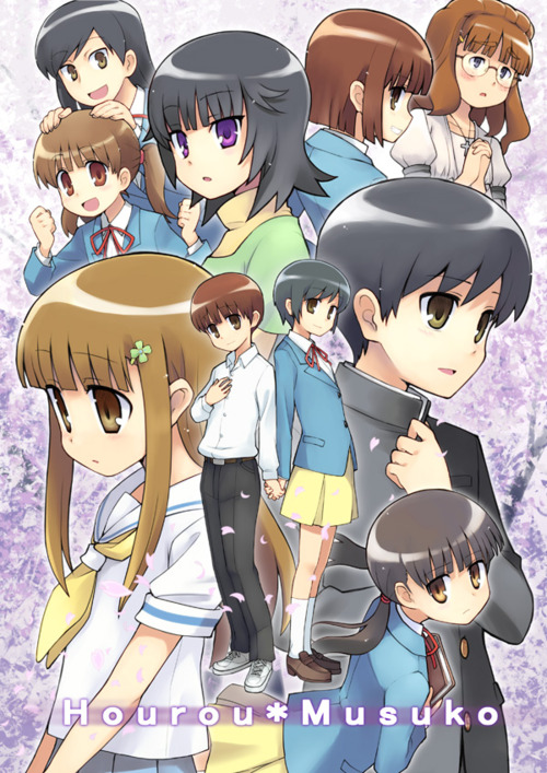 ariga_makoto, black_hair, brown_eyes, brown_hair, chiba_saori, crossdressing, dual_persona, gakuran