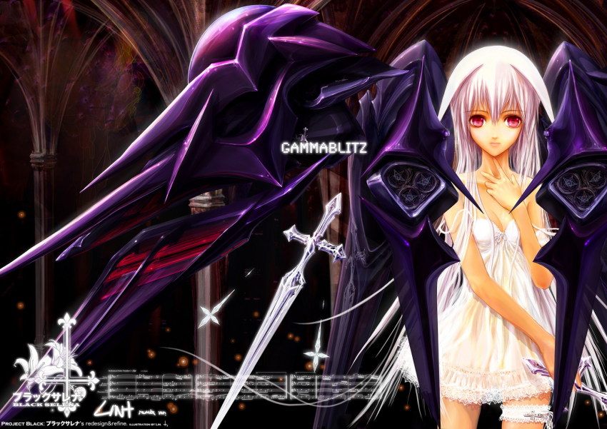 1990s_(style), black_selena, kidou_senkan_nadesico, kidou_senkan_nadesico_-_prince_of_darkness, lin+, mecha_musume, purple_eyes, purple_hair