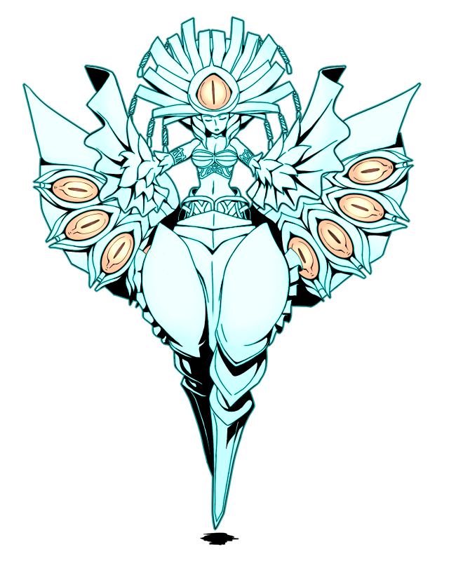 10s, aragami, breasts, cleavage, closed_eyes, floating, god_eater, god_eater_burst