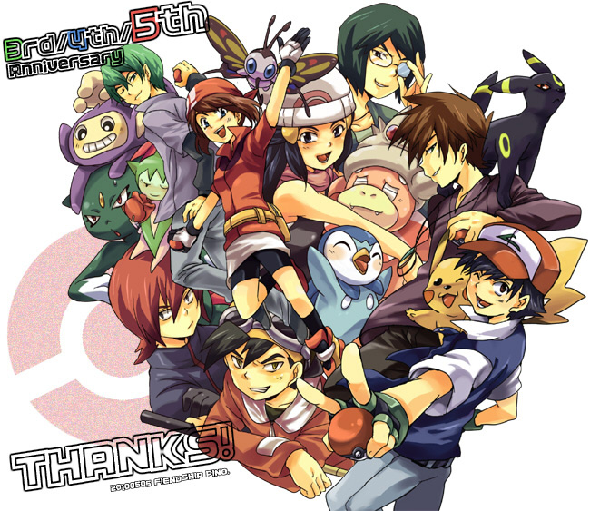 aipom, ash_ketchum, beautifly, conway_(pokemon), dawn_(pokemon), drew_(pokemon), gary_oak, gen_1_pokemon
