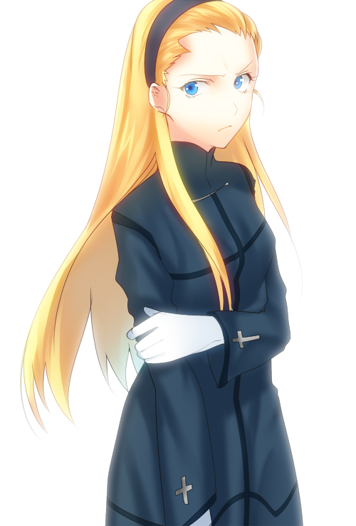 1girl, arm_grab, asukasukisuki, bad_id, bad_pixiv_id, blonde_hair, blood, blue_eyes