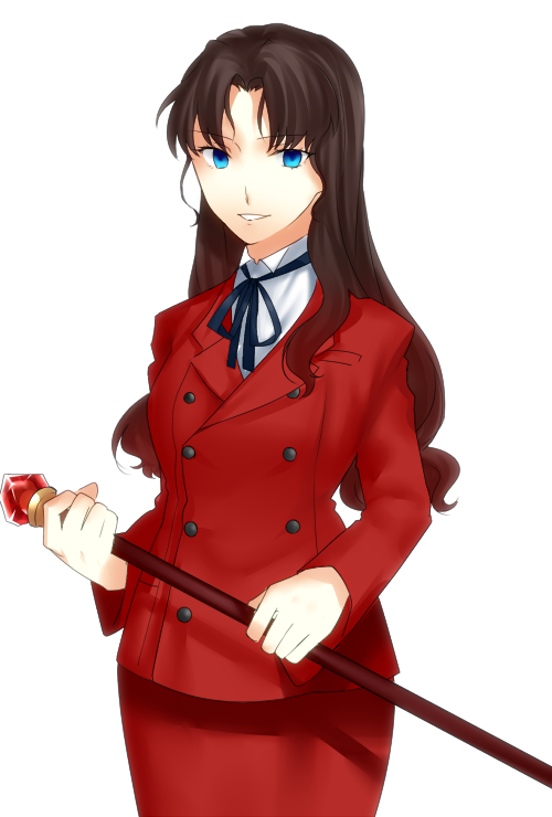 1girl, asukasukisuki, bad_id, bad_pixiv_id, blue_eyes, brown_hair, cane, fate/zero