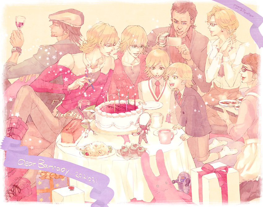 10s, 2girls, 6+boys, aged_down, aged_up, barnaby_brooks_jr., barnaby_brooks_sr, birthday