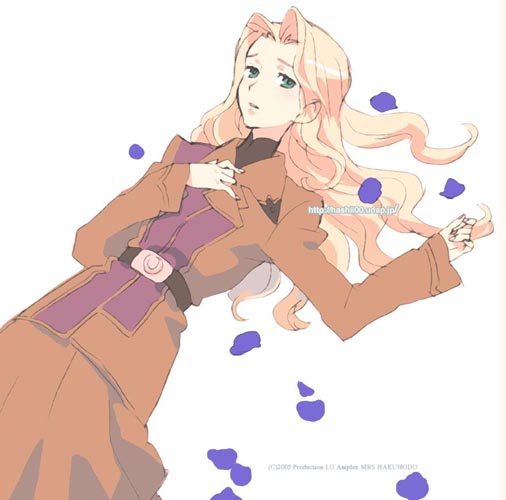 00s, 1girl, belt, blonde_hair, blood+, chizu_hashii, female_focus, green_eyes