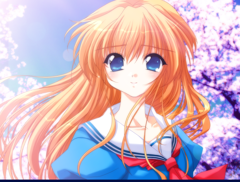 1girl, blonde_hair, blue_eyes, downhill_night, emily_(pure_dream), game_cg, kotosato_yuuna, long_hair