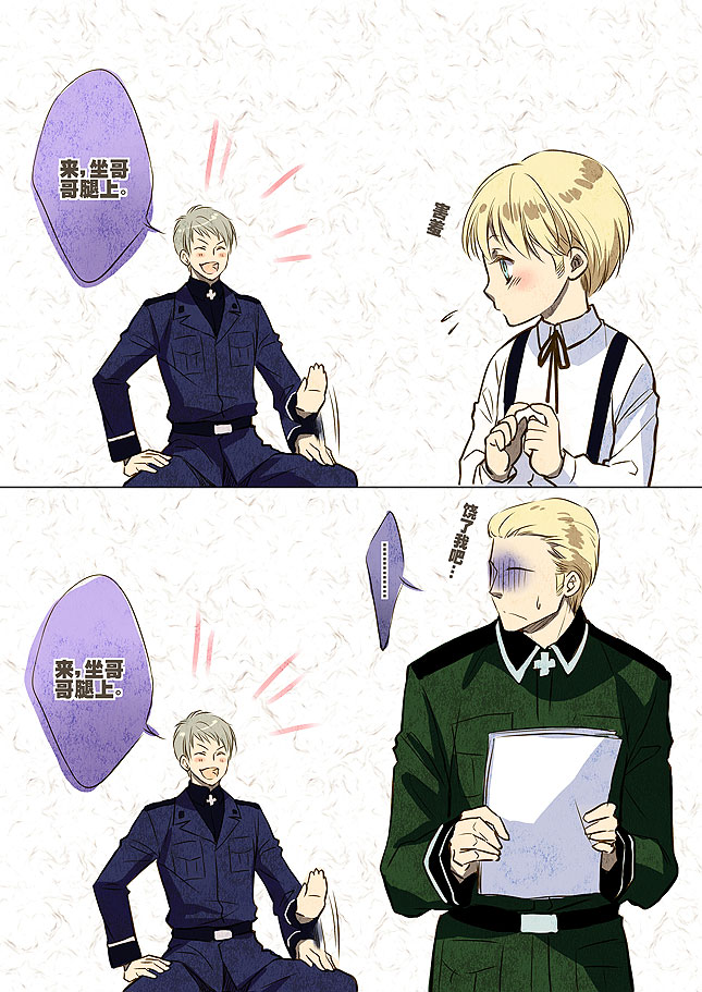 ..., 2boys, age_progression, aged_down, aged_up, axis_powers_hetalia, blonde_hair, blue_eyes