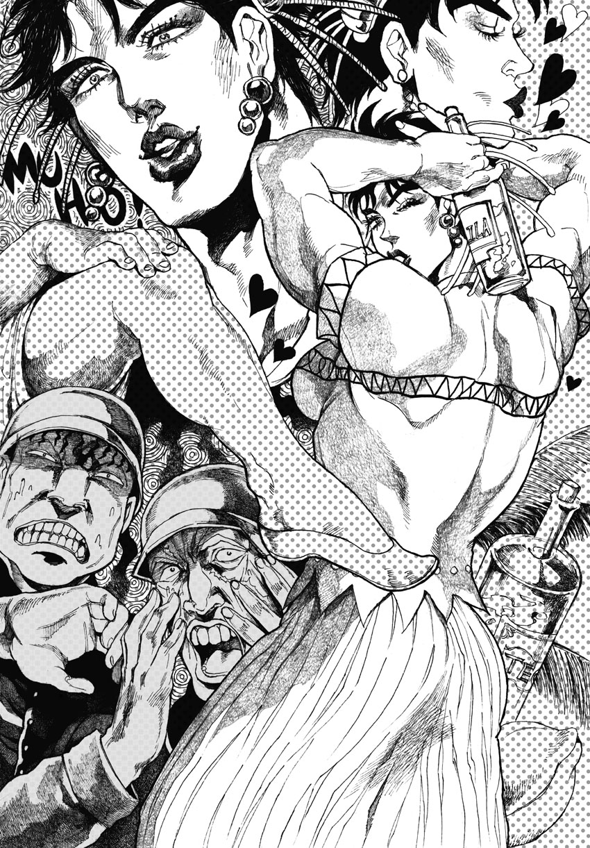 3boys, alcohol, bottle, breast_padding, bud_(korovsme), coconut, crossdressing, crossdressing_(mtf)