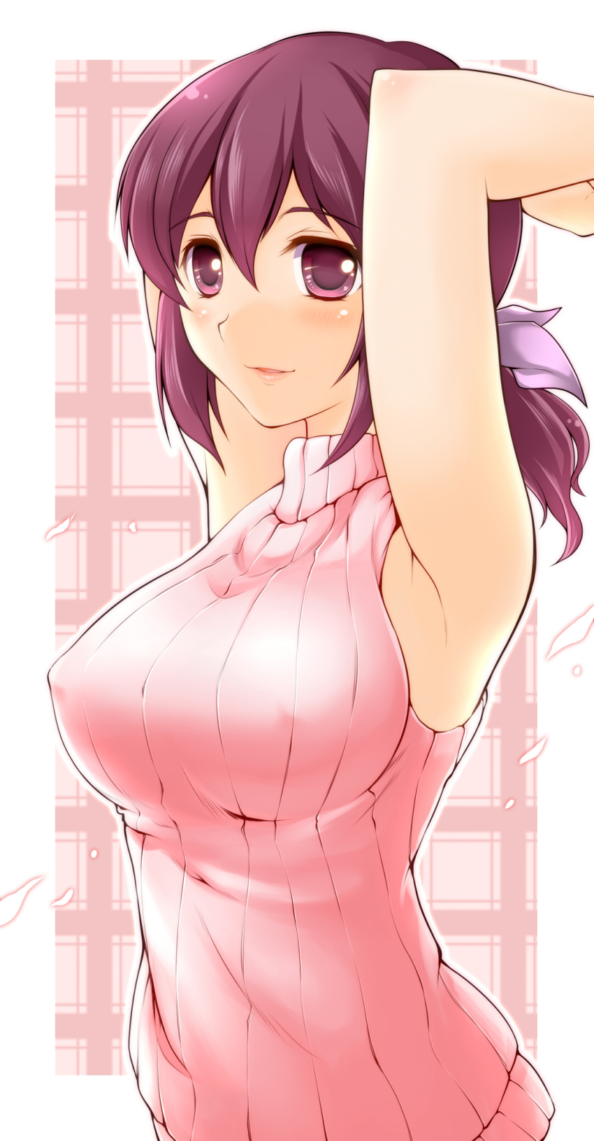10s, 1girl, arakawa_tarou, armpits, arms_behind_head, breasts, female_focus, highres