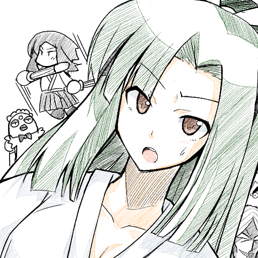 2boys, 2girls, brown_eyes, green_hair, jikkyou_powerful_pro_yakyuu, jinaida, kayama_kensaku, kimura_saeka