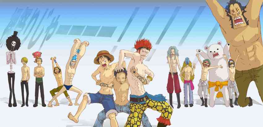 3boys, 6+boys, abs, afro, armband, artist_request, bandana, barefoot