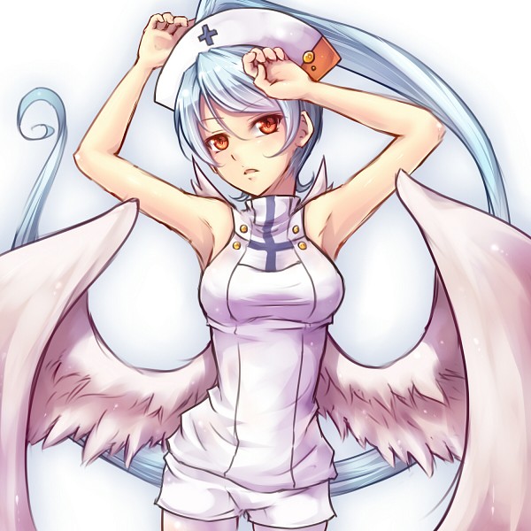 10s, angel_feather, cardfight!!_vanguard, core_memory_armaros, hat, looking_at_viewer, nurse, nurse_cap