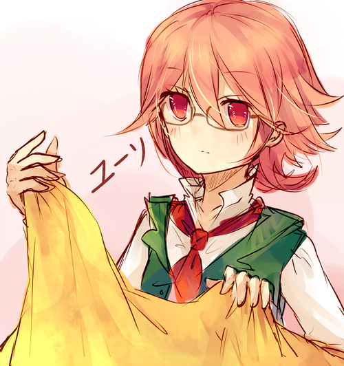 1girl, androgynous, bokujou_monogatari, bokujou_monogatari:_hajimari_no_daichi, glasses, harvest_moon, long_hair, necktie