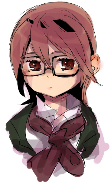 1girl, androgynous, bokujou_monogatari, bokujou_monogatari:_hajimari_no_daichi, glasses, harvest_moon, long_hair, necktie