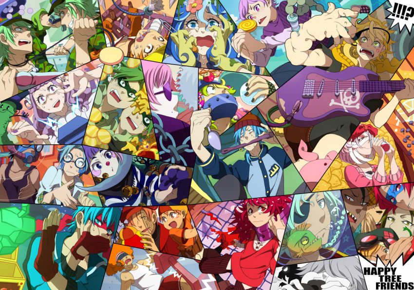 6+boys, 6+girls, adventure_kajiya04, amputee, bad_id, bad_pixiv_id, black_hair, blonde_hair