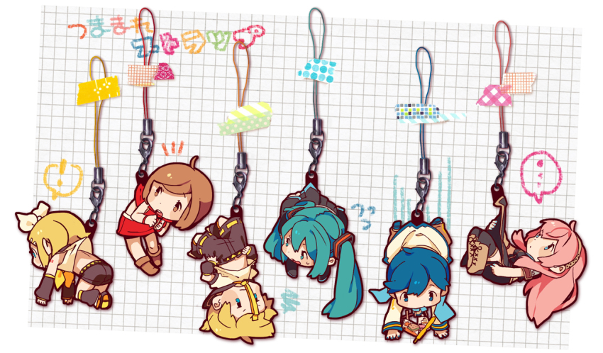 !, ..., 2boys, 4girls, 8'108, ?, ^^^, ahoge