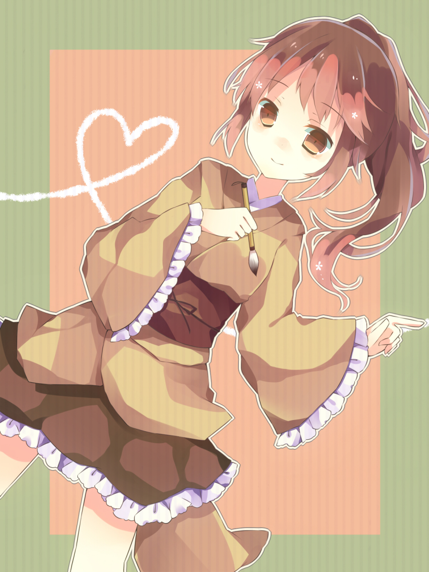 1girl, blush, brown_eyes, brown_hair, female_focus, hatoichi_reno, highres, long_hair